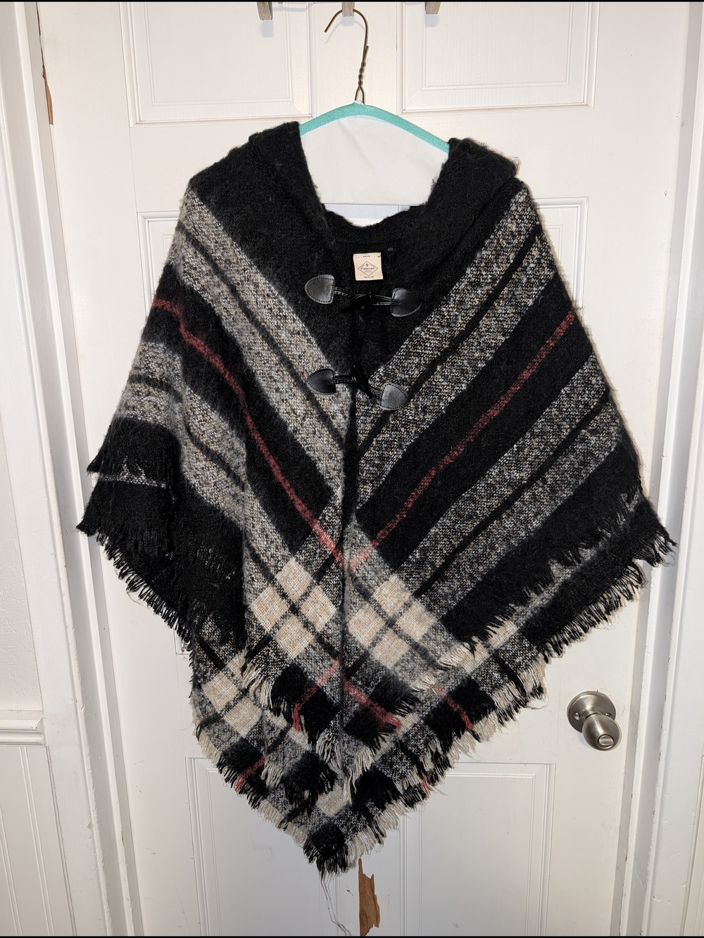 *MOVING SALE* St. John's Bay Gray Toggle Wool-Blend Poncho